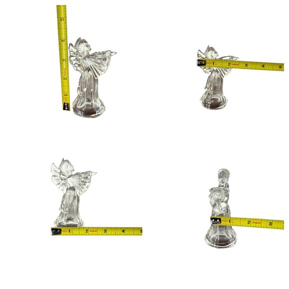 Marquis Waterford German Clear Crystal Glass Angel Mini Taper Candle Holder EUC - Picture 15 of 15